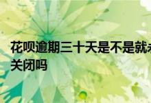 花呗逾期三十天是不是就永久无法用了 花呗逾期三十天永久关闭吗