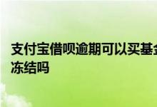 支付宝借呗逾期可以买基金吗 用支付宝借呗买基金账号会被冻结吗
