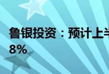 鲁银投资：预计上半年净利同比增102%到128%