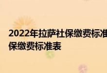 2022年拉萨社保缴费标准基数及比例一览表 2022年个人社保缴费标准表 