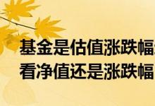 基金是估值涨跌幅还是净值涨跌幅 买基金是看净值还是涨跌幅