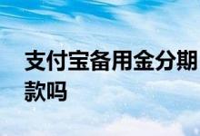 支付宝备用金分期 支付宝备用金可以分期还款吗