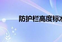 防护栏高度标准（防护栏指什么）
