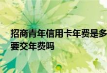招商青年信用卡年费是多少钱 想要办理一张招商青年卡 需要交年费吗