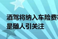 酒驾将纳入车险费率浮动&#32;随车还是随人引关注