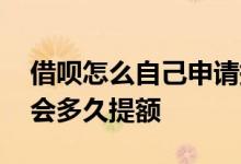 借呗怎么自己申请提额 借呗恭喜获得提额机会多久提额