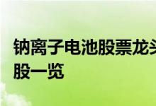 钠离子电池股票龙头股有哪些钠离子电池概念股一览