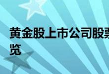 黄金股上市公司股票有哪些黄金股概念股票一览
