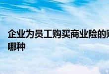 企业为员工购买商业险的账务处理 企业给员工买的商业险是哪种