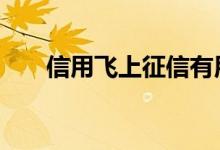 信用飞上征信有用吗 信用飞上征信吗