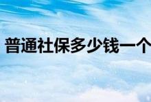 普通社保多少钱一个月 社保缴费比例是多少 