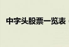 中字头股票一览表（中字头的股票有哪些）