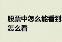 股票中怎么能看到北上资金 股票中北上资金怎么看