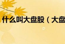 什么叫大盘股（大盘股和小盘股有什么区别）