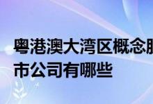 粤港澳大湾区概念股一览粤港澳大湾区概念上市公司有哪些