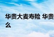 华贵大麦寿险 华贵大麦2 0定寿可选责任是什么