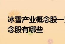 冰雪产业概念股一览2022年冰雪产业龙头概念股有哪些