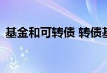 基金和可转债 转债基金与可转债基金的区别