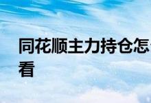 同花顺主力持仓怎么看 同花顺主力持仓怎么看