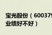 宝光股份（600379）业绩怎么样（宝光股份业绩好不好）