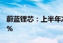 蔚蓝锂芯：上半年净利同比预增0.27%-6.17%