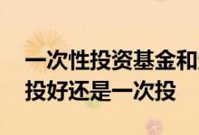 一次性投资基金和定投的区别 混合基金是定投好还是一次投