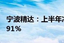 宁波精达：上半年净利润同比预增79.42%到91%