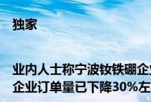 独家|业内人士称宁波钕铁硼企业正面临盛和资源挖角区域中小型企业订单量已下降30%左右