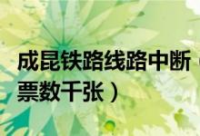 成昆铁路线路中断（列车停运已办理退改签车票数千张）