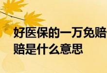 好医保的一万免赔什么意思 好医保的一万免赔是什么意思