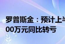 罗普斯金：预计上半年净利亏损1000万元-1500万元同比转亏