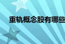 重轨概念股有哪些（重轨上市公司一览）