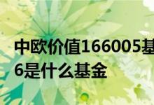 中欧价值166005基金怎么样 中欧成长166006是什么基金