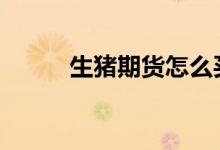 生猪期货怎么买 生猪期货怎么买