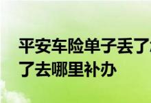 平安车险单子丢了怎么补办 平安车险单子丢了去哪里补办