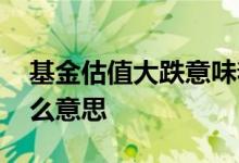 基金估值大跌意味着什么 基金估值大跌是什么意思