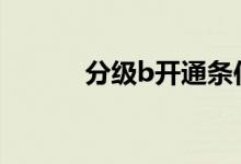 分级b开通条件 分级b开通条件