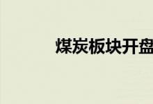 煤炭板块开盘走低多股跌超4%