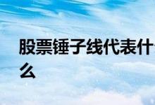 股票锤子线代表什么意思 股票锤子线代表什么