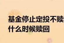 基金停止定投不赎回还有收益吗 定投停止了什么时候赎回