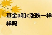 基金a和c涨跌一样吗 基金的涨跌所有人都一样吗