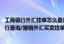 工商银行外汇挂单怎么查询撤销 工商银行：如何通过手机银行查询/撤销外汇买卖挂单