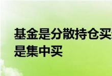 基金是分散持仓买还是集中买 基金分散买还是集中买