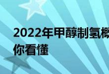 2022年甲醇制氢概念股名单全梳理三分钟教你看懂
