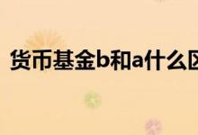 货币基金b和a什么区别 B类货币基金去哪买