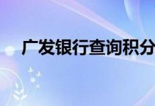 广发银行查询积分（广发银行查询电话）