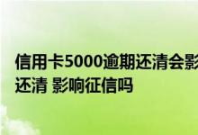 信用卡5000逾期还清会影响征信吗 建行信用卡逾期10天 已还清 影响征信吗