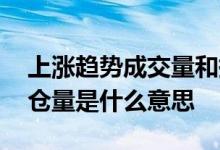 上涨趋势成交量和持仓量的关系 股票里的持仓量是什么意思