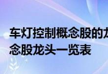 车灯控制概念股的龙头股都有哪些车灯控制概念股龙头一览表