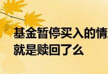 基金暂停买入的情况下可以定投吗 停止定投就是赎回了么